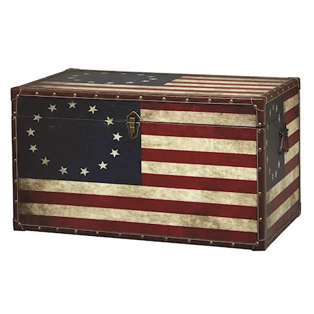 Vintage American Flag Lift Top Coffee Table